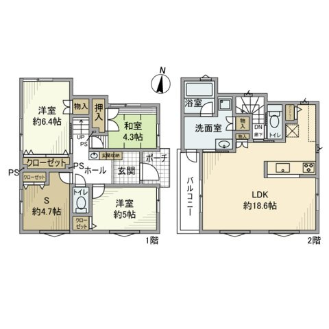 菊名戸建の間取り