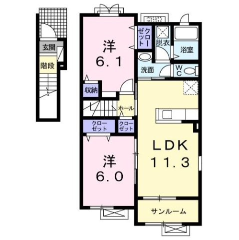 ベルメゾン　アンの間取り