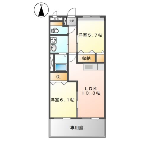 レジデンスガーデンⅡの間取り