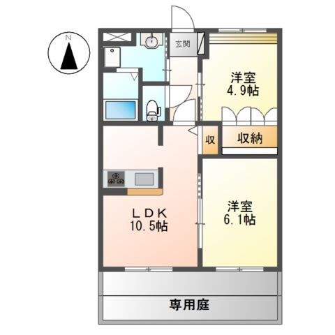 ヴァン・ベール居島の間取り