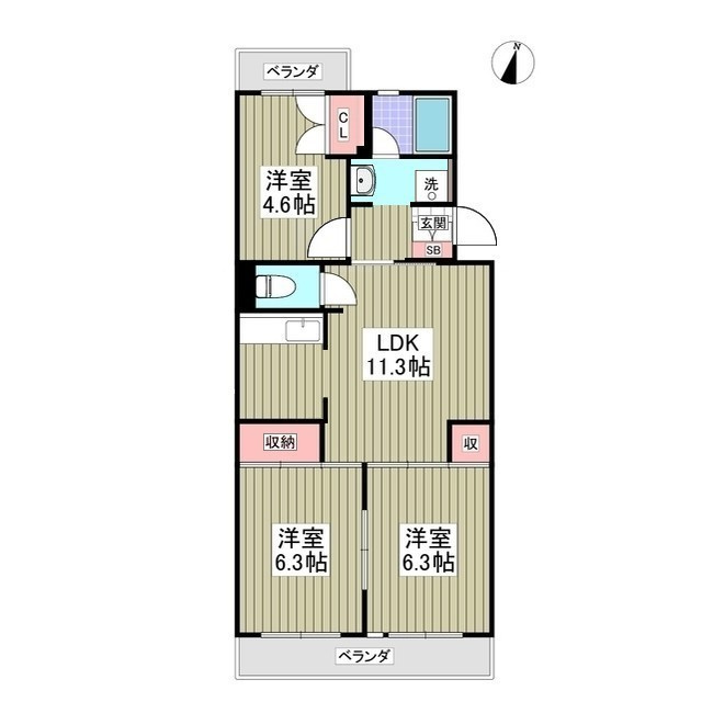 大津ヶ丘ハイツの間取り