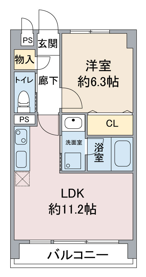 レージュ桜山の間取り