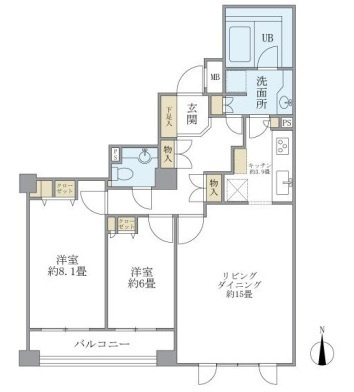 アパートメンツ東山の間取り