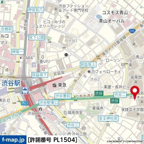 ベルファース渋谷の地図