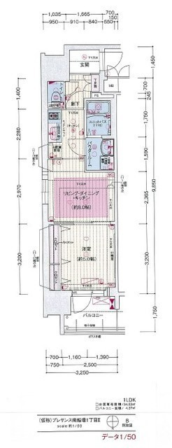 プレサンス心斎橋ニストの間取り