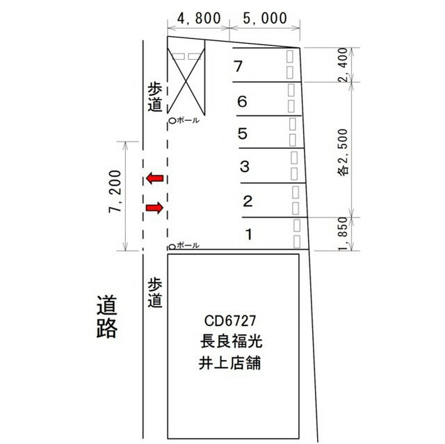 岐阜市長良福光の駐車場の間取り