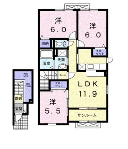 メゾンビューⅡの間取り