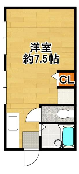 昭和マンションの間取り|★7.5帖ワンルーム★
