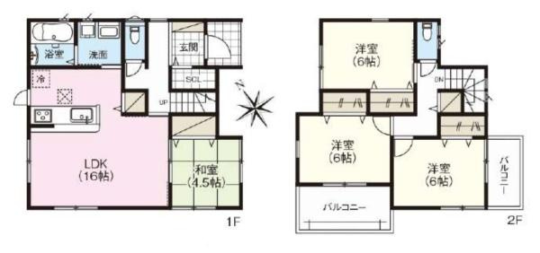 ファーストタウン五条畑　２号棟／新築一戸建の間取り