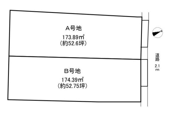 磯城郡三宅町大字三河の売地の土地図|こちらはＡ号地です！