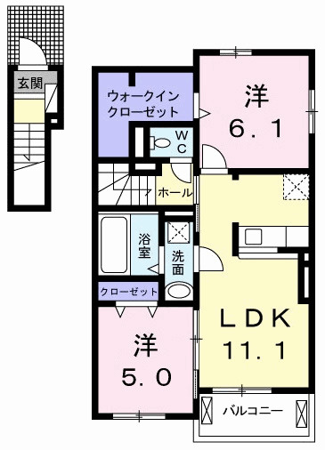 【間取り】 | ポコ　ア　ポコ　ⅡＡ