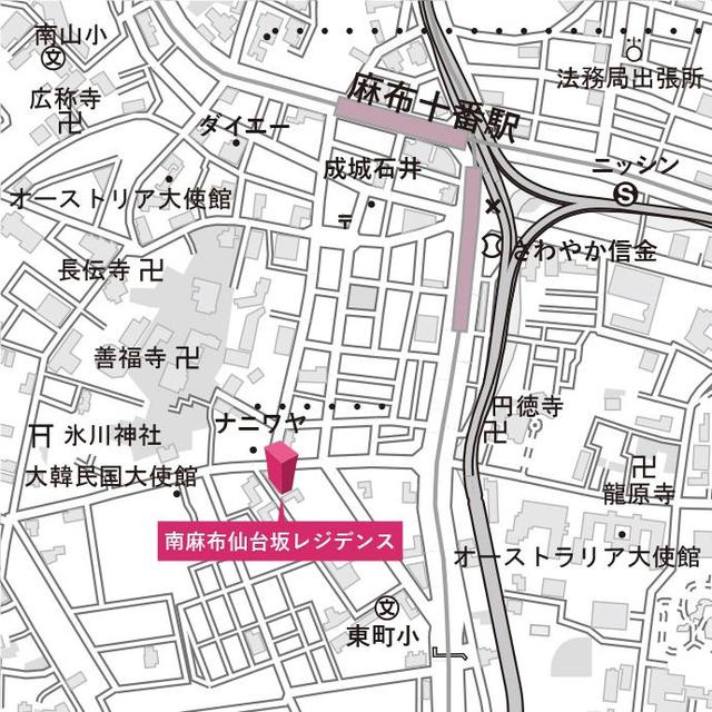 南麻布仙台坂レジデンスの地図