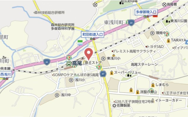 『八王子市マンション』高尾パークハイツ【仲介手数料無料】　八王子市初沢町1227-4の地図|～仲介手数料無料☆八王子ひなた不動産～高尾パークハイツ