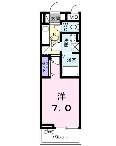 キングキャッスル　弐番館の間取り