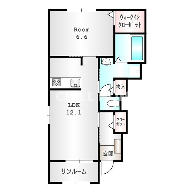 イチヨウ　Ｂの間取り|当社、チルホームのHPもご覧ください(^^)/物件情報多数♪
