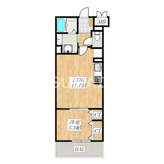ソレアード志茂の間取り|南東向きのお部屋です☆