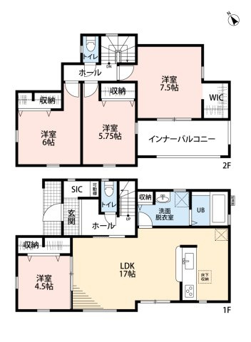 姫路市書写　中古一戸建ての間取り|4LDK