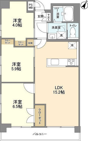 アパートメントけやき通り中葛西の間取り