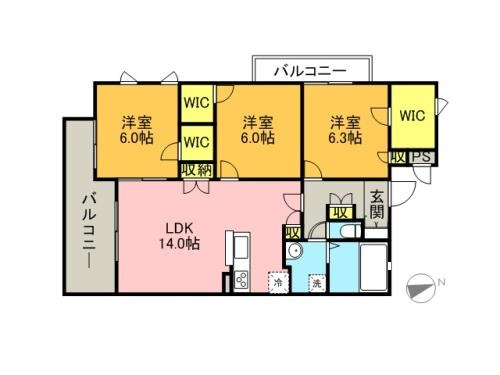 Raffina大濠の間取り