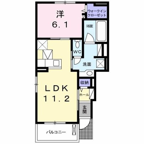 クレモンティーヌ　Ａの間取り