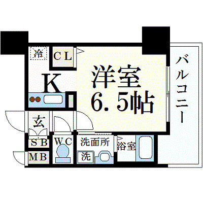 ララプレイス　ザ・京橋ステラの間取り