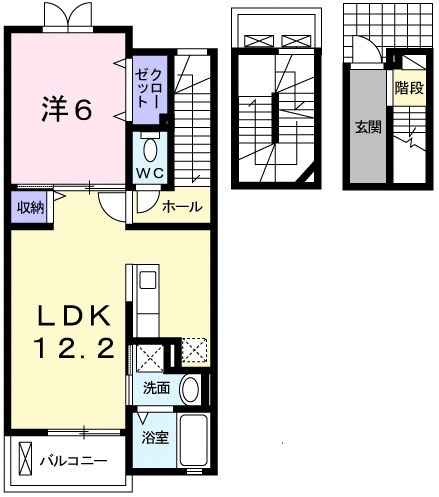 ポレール伊川　Ⅲの間取り