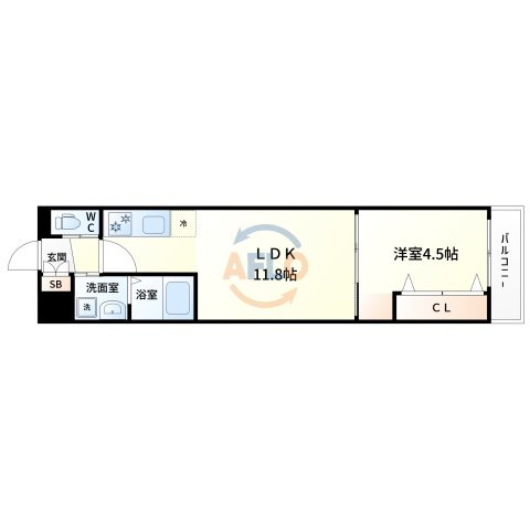 スプランディッド江坂ドゥーエの間取り|スプランディッド江坂DUE　間取り