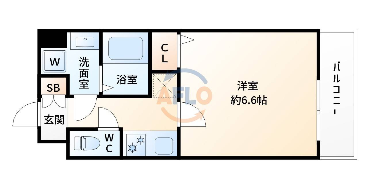 エスレジデンス新大阪リデントの間取り|S-RESIDENCE新大阪Ridente　間取り