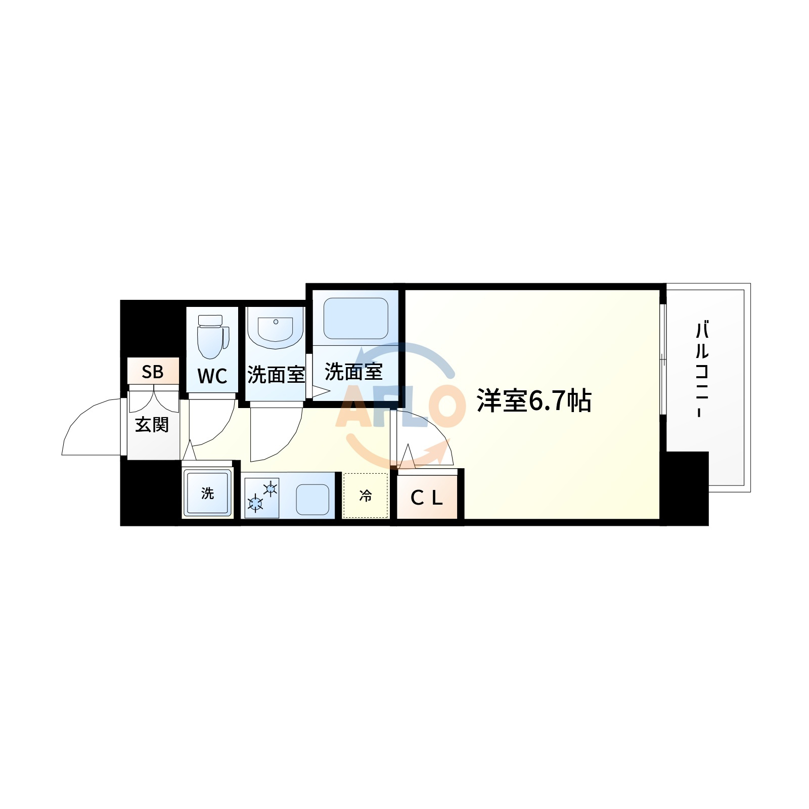 エスレジデンス新大阪リデントの間取り|S-RESIDENCE新大阪Ridente　間取り