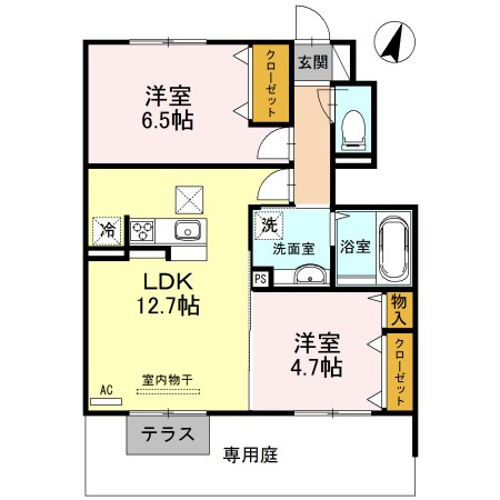 キャム月見山Ⅲの間取り