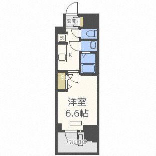 プレサンス四天王寺前夕陽ヶ丘アクティの間取り