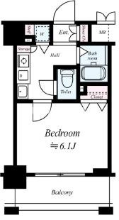 プレサンス難波OCAT前の間取り