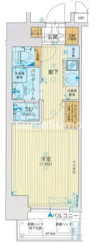 アスヴェル大阪城WESTⅡの間取り