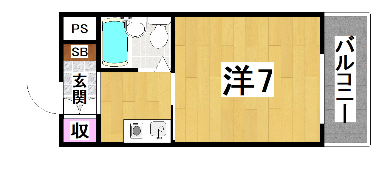 サンハイツ白鳩Ⅲの間取り
