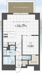 Ropponmatsu View Apartmentの間取り