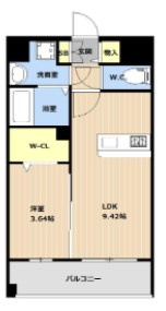 LIBTH薬院PREMIERの間取り