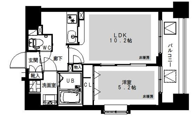 ラムール難波西の間取り