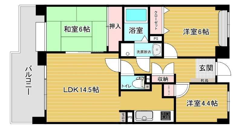 西新中央パークマンションの間取り