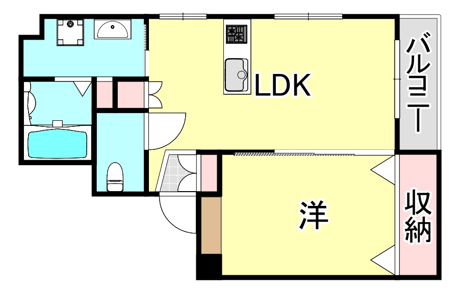高徳町五丁目マンションの間取り