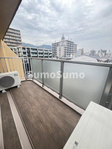 ラムール住吉のバルコニー