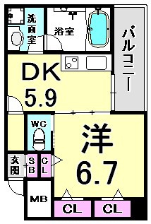 デルファーレ神戸三宮の間取り