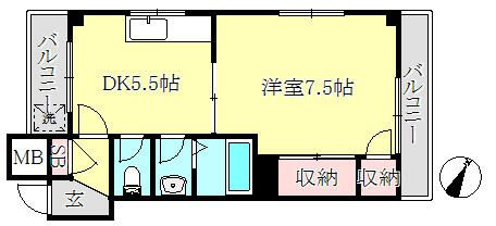 セントラルハイツ国香の間取り