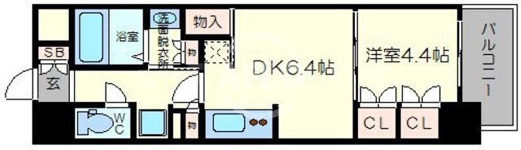 コンフォリア北堀江一丁目の間取り|コンフォリア北堀江一丁目　開放感ある間取り