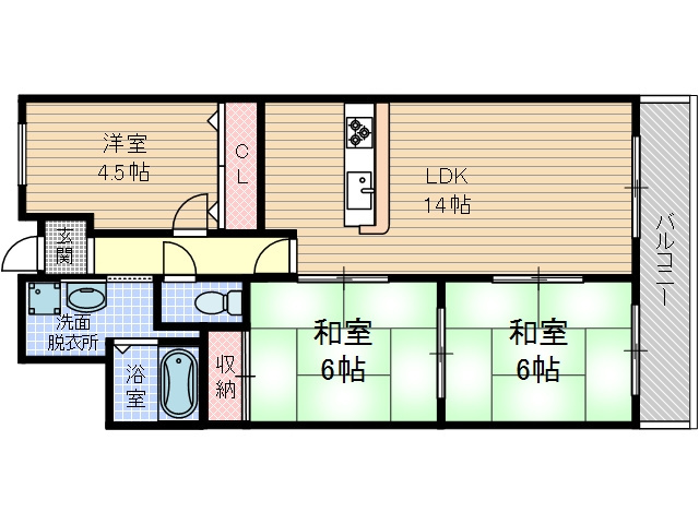 若園11番館の間取り