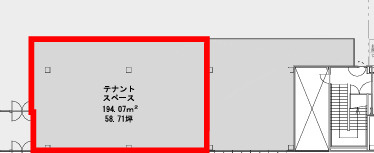 【間取り】 | 五井駅 市原ロードサイド貸店舗 1階 58.71坪 スケルトン