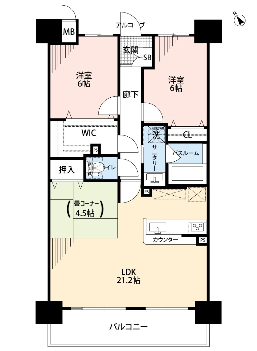 アルファスマート米原Ⅲの間取り