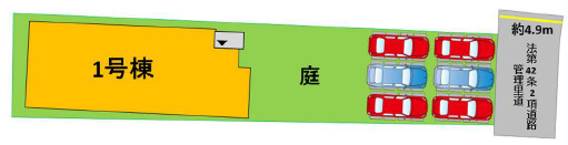仲介手〇料不要　よかタウンBloomＨ北区梶尾町10期【北部東小・北部中】の区画図