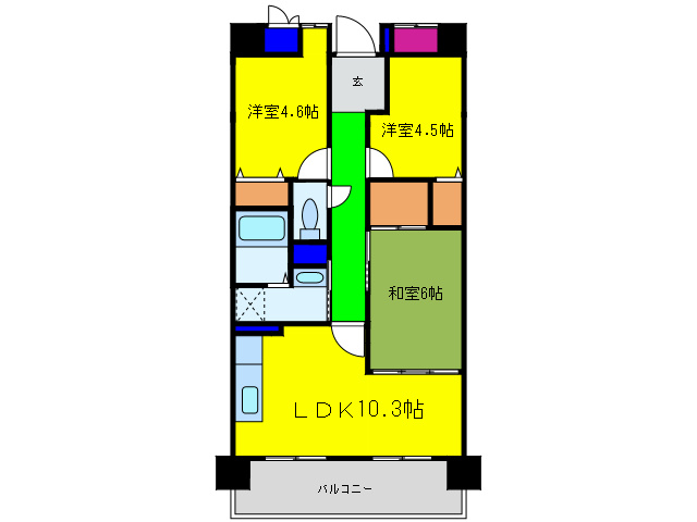 【間取り】 | サクラハイム浦江