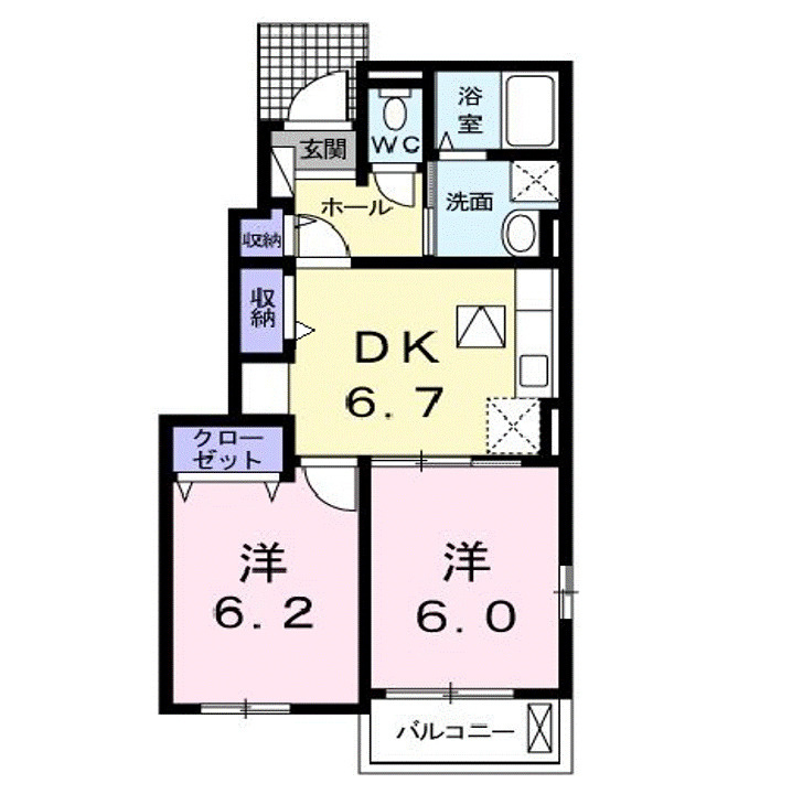 サウスヴィラＡの間取り