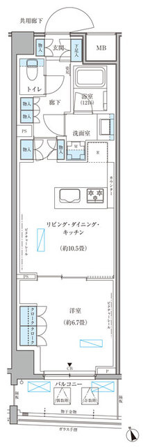 パークアクシス文京本郷の間取り|1LDK